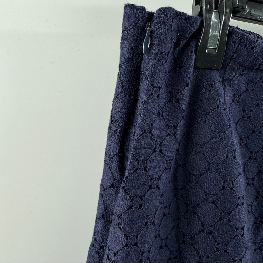 The Limited Navy Lace Skirt | Eyelet Detail | Back Slit | Size 6 - Picture 6 of 7